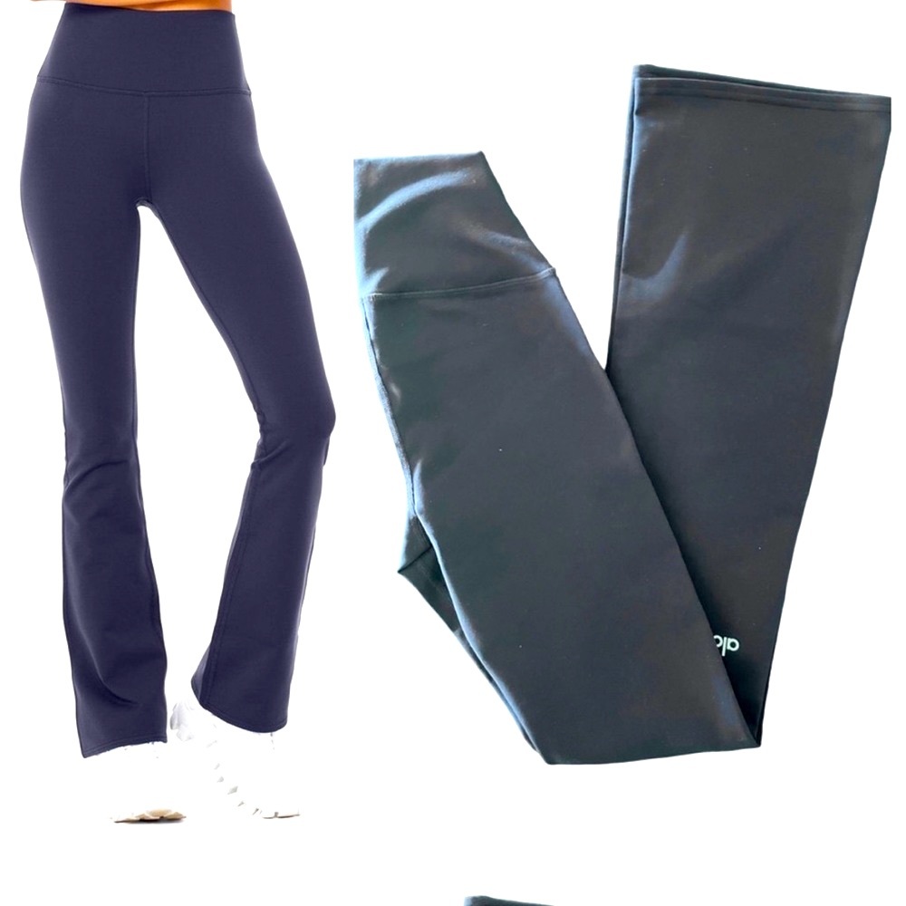 ALO YOGA NAVY BLUE BOOT CUT FLARE PANTS